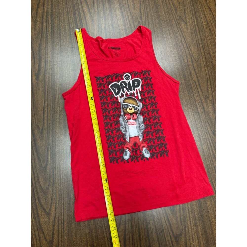 HardTen Clothing Red DRIP Graphic Tank Top men’s size Medium - Picture 5 of 6